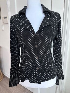 VTG Guess by Georges Marciano Polka Dot Blouse-Size S